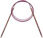 KnitPro 100 cm x 4 mm Cubics vaste rondbreinaalden, palissander