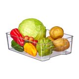 Merkloos / Sans marque Relaxdays 2x koelkast organizer - plastic - keuken organizer - opbergbak - transparant