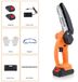 StarTech Accu-motorsag Mini kettingzaag - 15 cm - Draadloos - 2 accu's - Draagbare tuinschaar voor het snoeien van takken en hout - EU-stekker