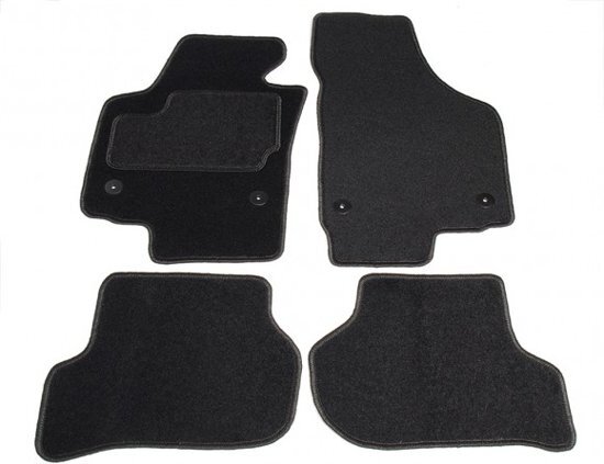 Cargoods Automatten op maat - zwart stof - geschikt voor Seat Leon 1P1 2008-2012