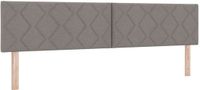 vidaXL LED Hoofdbord Taupe Stof