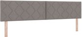 vidaXL LED Hoofdbord Taupe Stof