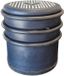 Cogex Deurstopper - zwart - hartjes - rubber - D7,5 x H8 cm
