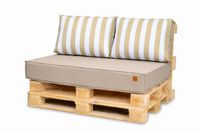 Blomster Palletkussens 120x80 cm Beige gestreept 3-delige set