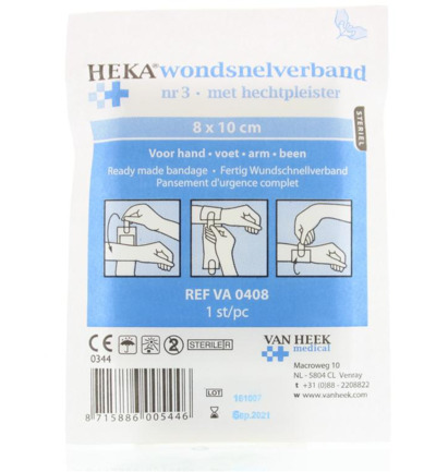 Heka Snelverband nr 3 8 x 10 cm steriel 1 ST