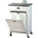 Kesper Keukenwagen met afvalscheidingssysteem, materiaal: vezelplaat, kunststof, afmetingen: B 50 x H 79 x D 37 cm, kleur: wit, grijs