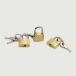 Mini-cadenas en métal avec clés - Argent/Or