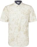 s.Oliver Hemd Beige Katoen Elastaan Regular Fit Lange Mouw Gebloemd Casual XL