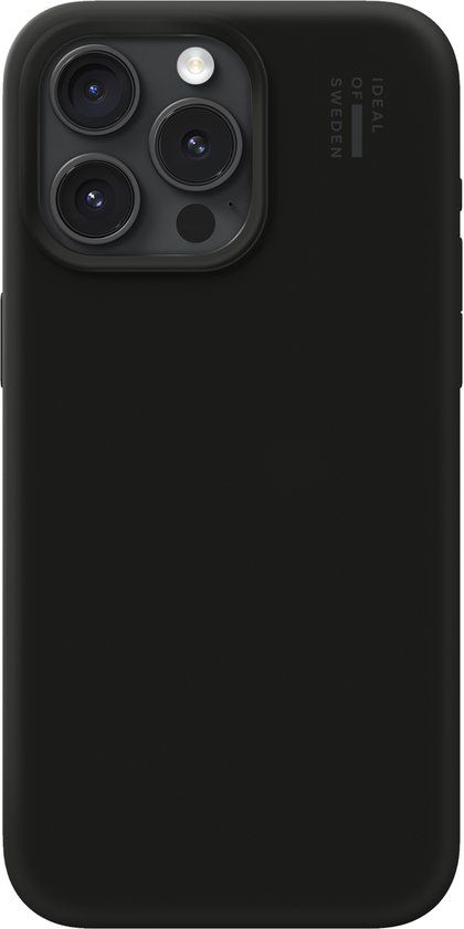 iDeal of Sweden Silicone Case met magnetische ring iPhone 15 Pro Max Black
