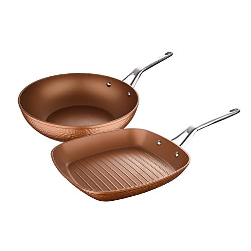 San Ignacio Originele grill- en wokpan set 28 cm - brons