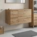 Prolenta Maison Exclusive - Badkamerkastset, 2 stuks, ambachtelijk eikenhout, 92,5 x 44,5 x 50 cm