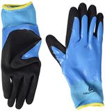 Deltaplus VV636BL07 Polyamide Handschoen - Nitril-gecoate Handpalm met nitrilschuim, Blauw-Zwart, Maat 07