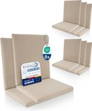 Beautissu QD-NL – Set van 8 Premium Tuinstoelkussens Lage Rug 105x48 cm – 100% Waterdicht – Weerbestendig – Sneldrogend – UV-bestendig – Natuur