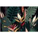 Papier peint panoramique feuilles tropicales