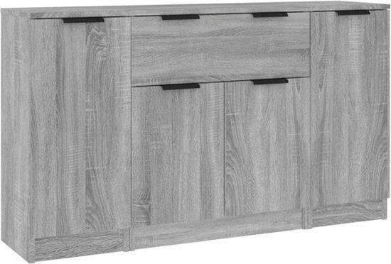 vidaXL Dressoir 120 cm Grijs Sonoma Bewerkt Hout