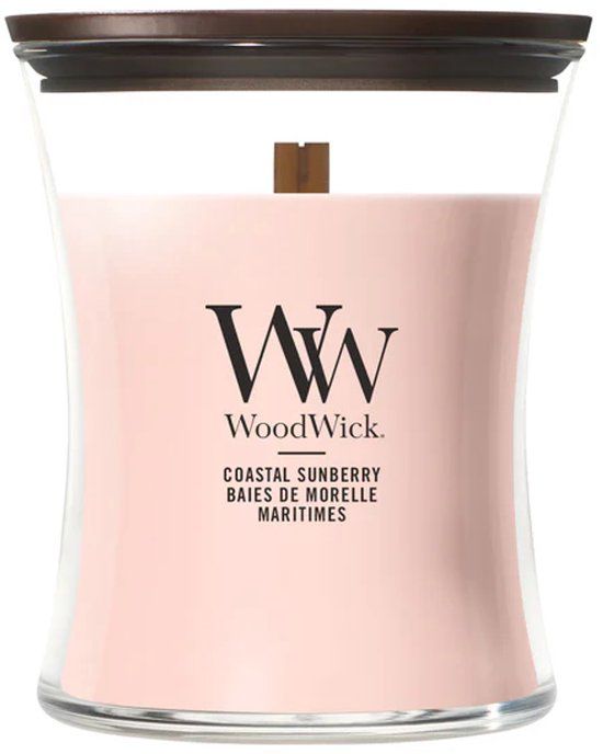 WoodWick Hourglass - Coastal Sunberry - Medium Geurkaars - 60 branduren