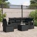 Maison Exclusive - Ensemble de meubles de jardin 6 pièces avec canapé et coussins, noir, en polyrotin