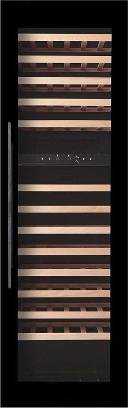 Pevino Inbouw Wijnklimaatkast - 101 Flessen - 2 Zones - 178cm - Zwart