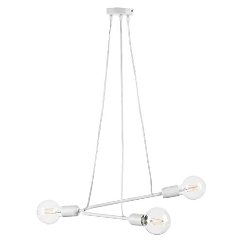 ONLI Ophanging BOOMERANG COL. WIT - Wit - 3 x E27 - 75 cm hoog, 65 cm breed en 10 cm diep
