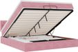 vidaXL - Lit coffre avec matelas et LED - 200x200cm - velours - rose