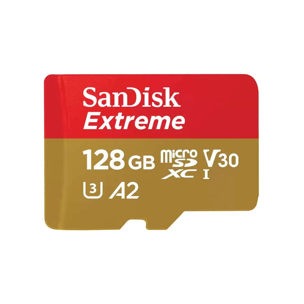 SanDisk Extreme 128GB MicroSDXC - UHS-I, Class 10, V30 - Includes SD Adapter