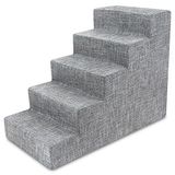 Best Pet Supplies Hondentrap voor kleine honden en katten, schuimrubberen huisdiertrappen draagbare oprit voor bank en hoog bed, antislip gebalanceerde trapondersteuning binnen, pootveilig, geen
