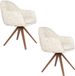 Housecraft Living Batoul Eetkamerstoelen Armleuning Beige - Set van 2