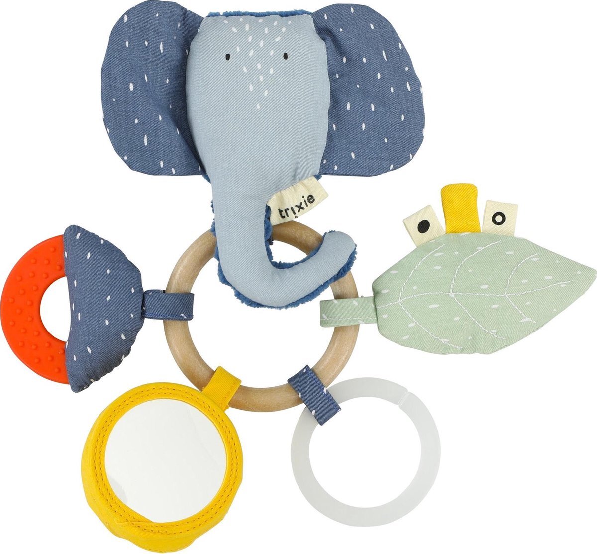 TRIXIE speelring Mrs. Elephant 24 cm blauw