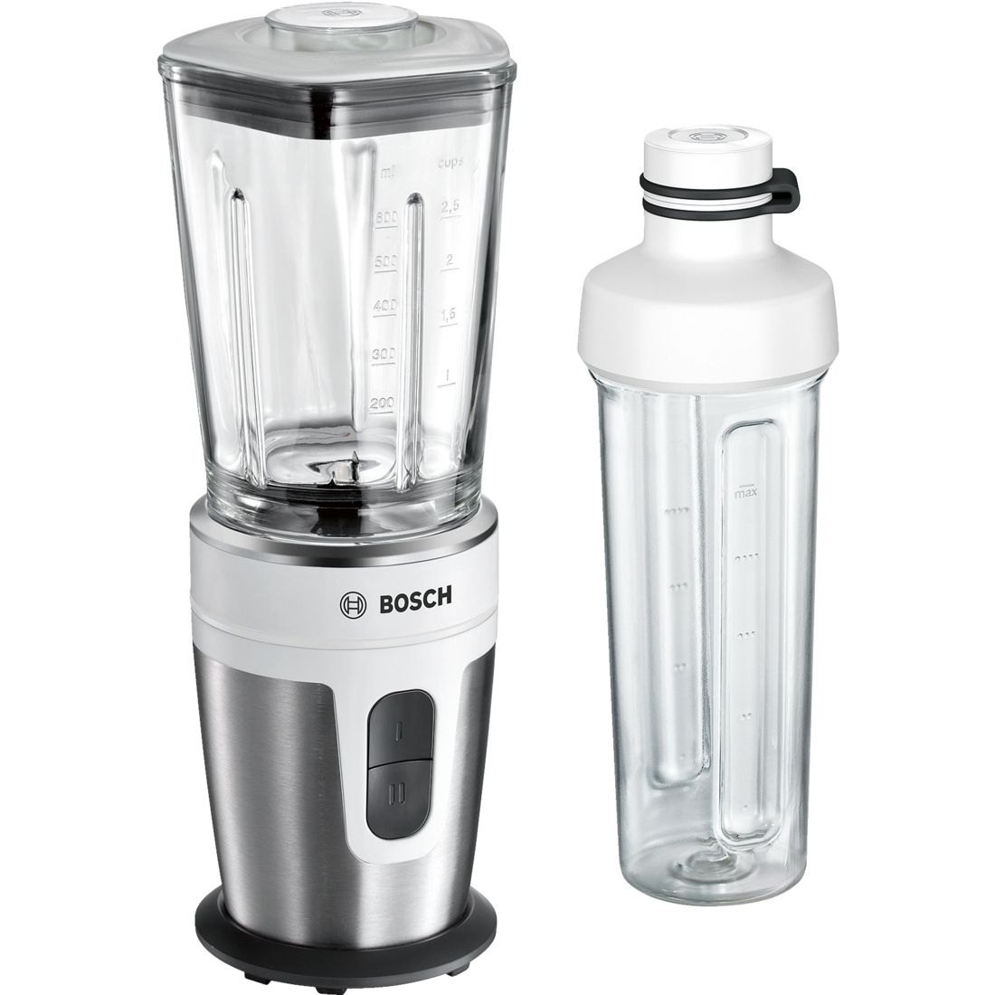 Bosch MMBM7G2M VitaStyle Blender - 350W - 0.6L - Zwart/Wit/RVS