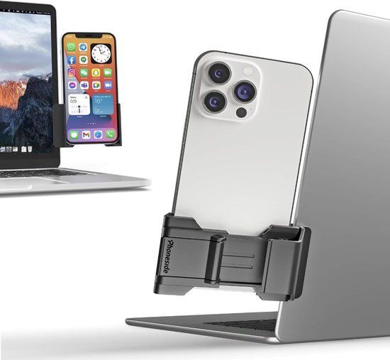 Merkloos Phoneside Telefoonhouder voor Computer, Verstelbare Universele Uitbreiding