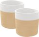 vidaXL Opbergmanden 2 st ø 28x28 cm katoen beige en wit