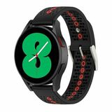 By Qubix - Smartwatch bandje - Geschikt voor Garmin Venu 4 - 45mm - Dot Pattern - Zwart met rood