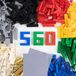 Blocs de construction 560 pièces - Blocs de construction 2x4 2x6 2x8 - 8 couleurs - 2 plaques de base