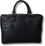 Just Lioné Leren Laptoptas 15.6 Inch Zwart