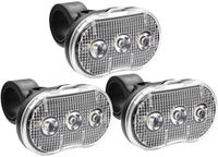Benson Lampe de vélo - 3x - LED - blanc - résistant à l'eau