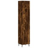 vidaXL Hoge kast, gerookt eikenfineer, 34,5 x 34 x 180 cm, houtvezelplaat