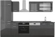 Vicco R-Line Complete keukeneenheid – 300 cm, WB Antraciet Antraciet hoogglans/antraciet