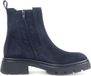 Gabor - Dames - Enkellaarsjes - Blauw - Suède - Maat 39