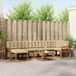 vidaXL - Salon d'angle - 7 places assises - Naturel et beige - Acacia bois