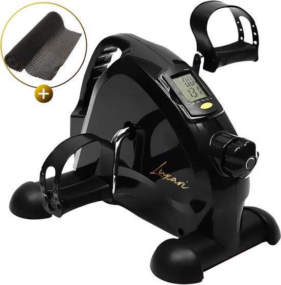 Luxari Stoelfiets Pro - Zwart - Arm & Beentrainer - Verstelbare Weerstand - Display