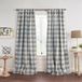 Elrene Home Fashions Boerderij living grainger buffalo-geruit verduisterend gordijn, woonkamer- en slaapkamergordijn met roedezaktabs, 132 x 213 cm, Chambray, 1 Paneel