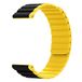 System-S Armband 22 mm siliconen magnetisch voor Samsung Galaxy Watch 5 4 geel, zwart/geel