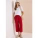 Pantalon 3/4 jambes larges coupe ample