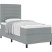 Maison Exclusive - Lit À Ressorts Avec Matelas Gris Clair 90 X 200 Cm Tissu