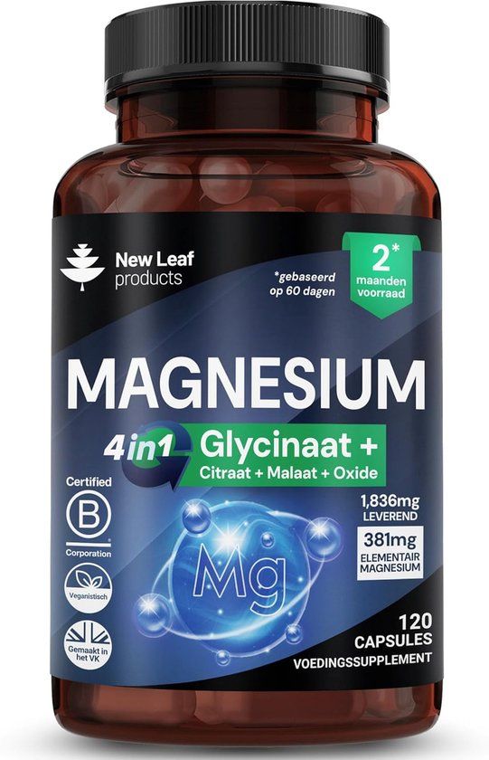 New Leaf Products Magnesiumglycinaat 4-in-1 Complex