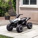 Quad électrique enfant 12V 6km/h, tout-terrain, phares LED, siège confort 3-5 ans, châssis métal robuste, plastique PP, coloris noir/blanc, cadeau idéal.