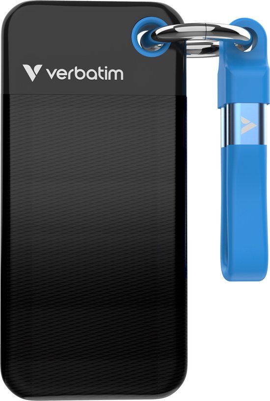 Verbatim Pocket SSD - 1TB - USB 3.2 Gen 2 - Zwart/Blauw