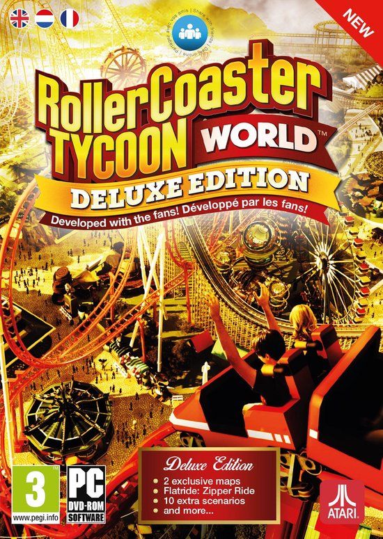 Atari Roller Coaster Tycoon World - Deluxe Edition - Windows - Code in a Box