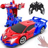 Voiture RC - Robot de transformation - Télécommande - Phares à LED - 2 batteries pour plus de 40 minutes de jeu - Garçons de 3 à 10 ans