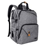 Hap Tim Luierrugzak voor baby's, luiertas/rugzak, multifunctionele designer luiertassen, grote capaciteit, geïsoleerde zakken, waterdicht, babytas, reisrugzak voor onderweg (EU-7340-G)
